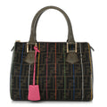 Fendi Zucca Spalmati Striped Boston Tobacco Multicolor
