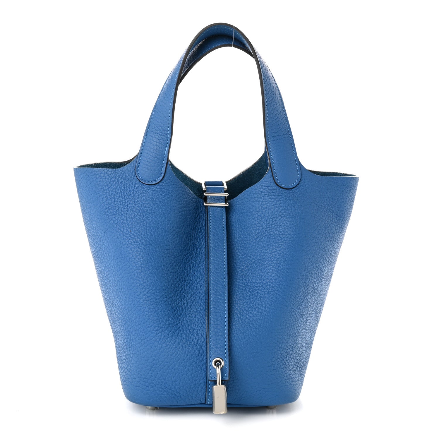 Hermès Taurillon Clemence Picotin Lock 18 PM Bleu Zellige