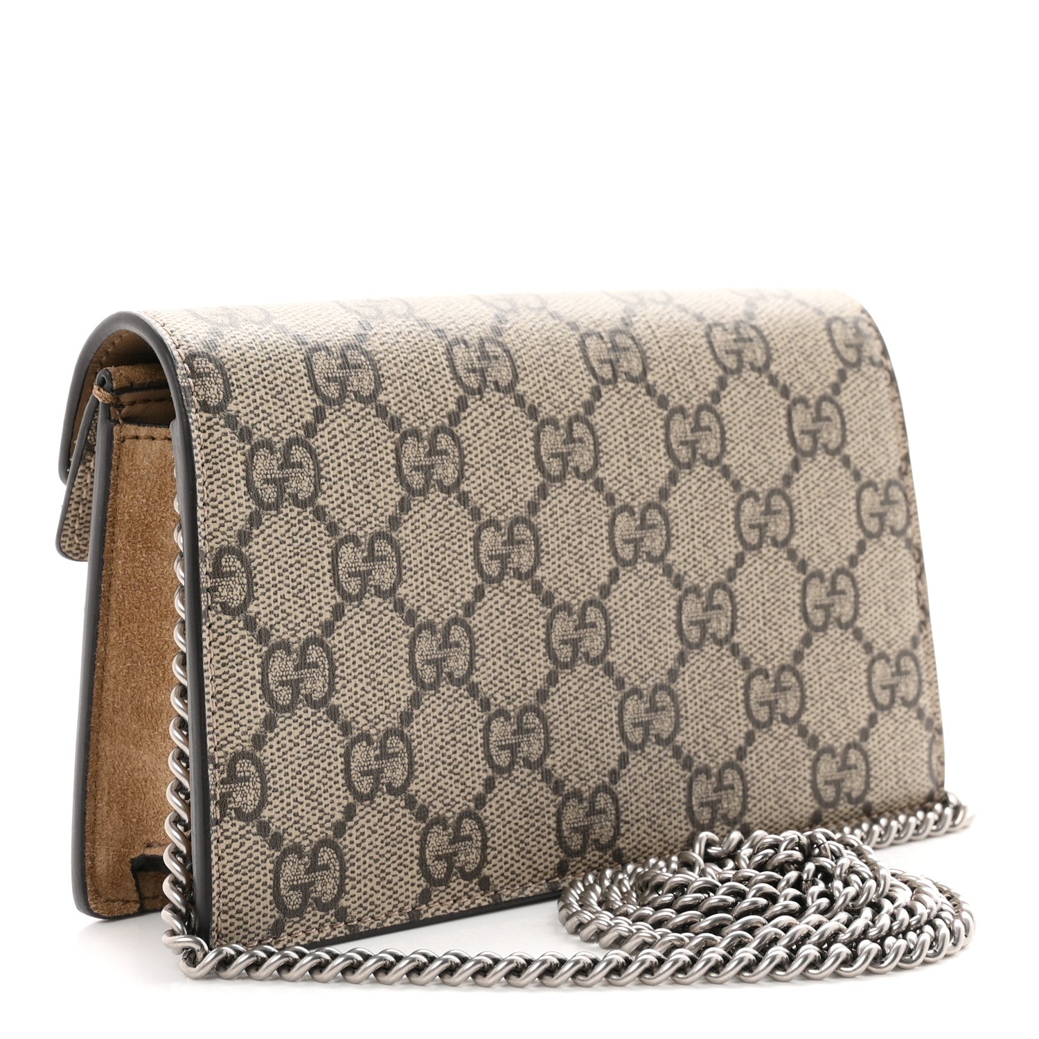 Gucci GG Supreme Monogram Super Mini Dionysus Shoulder Bag Taupe