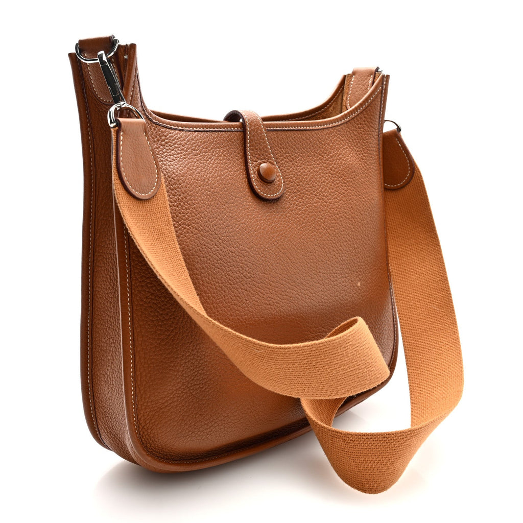 Hermès Taurillon Clemence Evelyne PM Gold