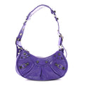 Balenciaga Agneau Arena Le Cagole Shoulder Bag XS Purple
