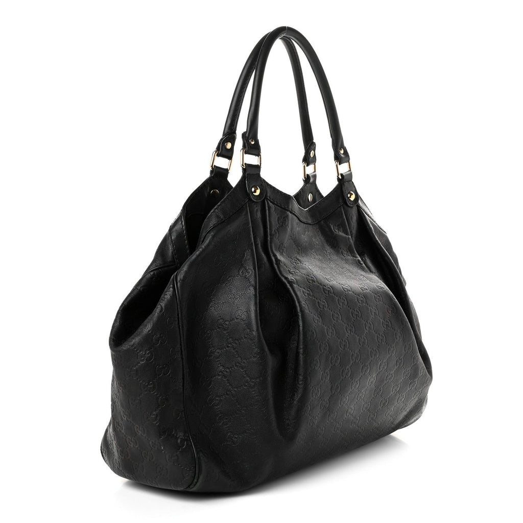 Gucci Guccissima Large Sukey Tote Black
