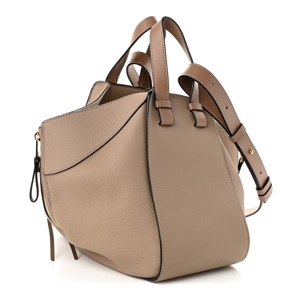 Loewe Grained Calfskin Small Hammock Shoulder Bag Sand