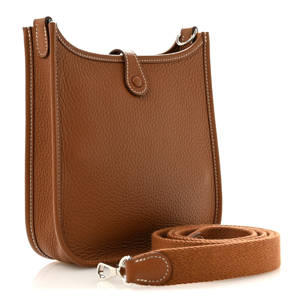 Hermès Taurillon Clemence Evelyne TPM Gold