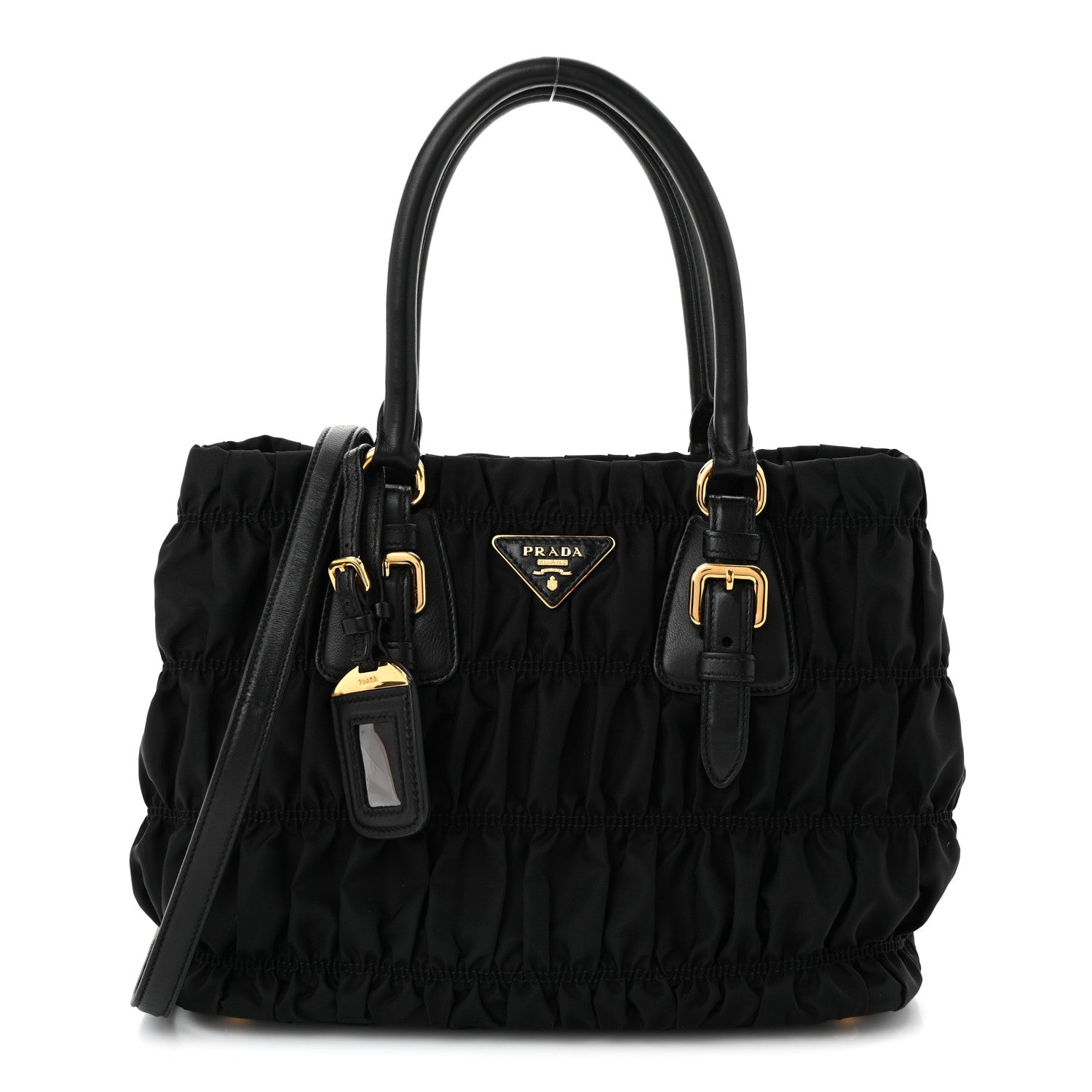 Prada Tessuto Nylon Gaufre Tote Black