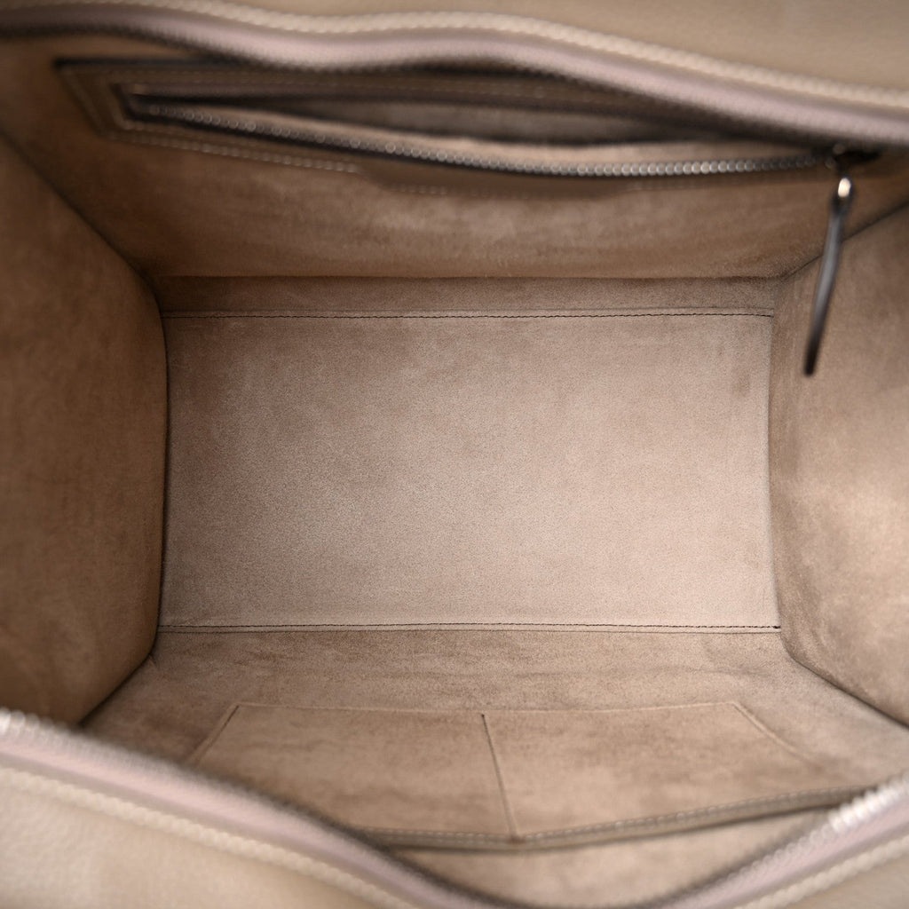 Celine Drummed Calfskin Mini Luggage Souris