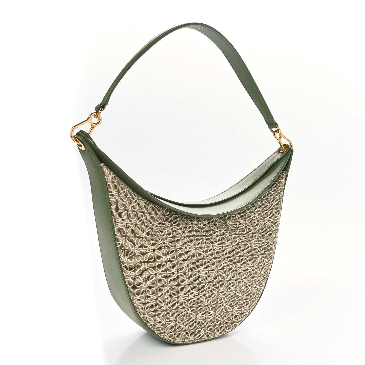 Loewe Jacquard Anagram Calfskin Luna Bag Avocado
