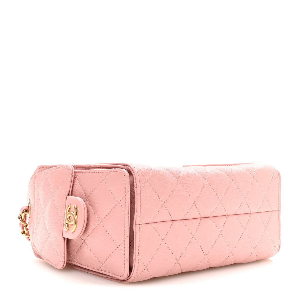 Chanel Caviar Quilted Mini Chanel 25 Handbag Pink