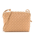 Bottega Veneta Nappa Intrecciato Small Loop Camera Bag Almond