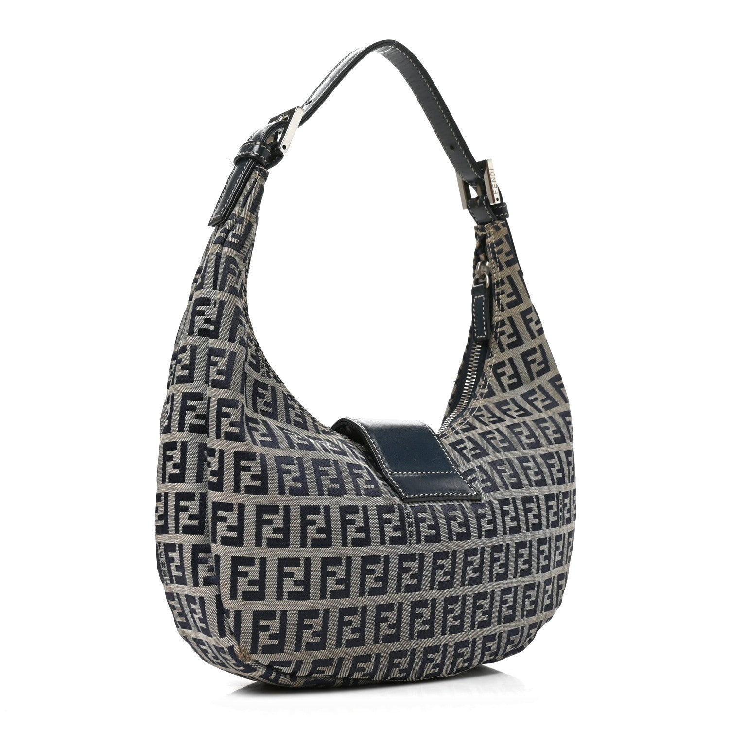 Fendi Zucchino Hobo Navy