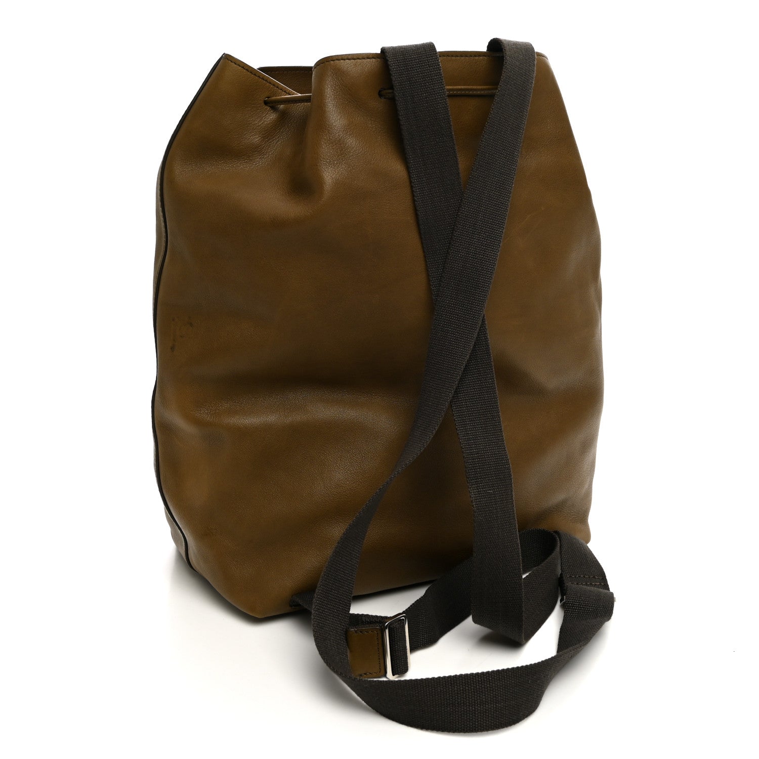The Row Saddle Calfskin Backpack 11 Muschio