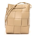 Bottega Veneta Nappa Maxi Intrecciato Small Cassette Bucket Bag Porridge