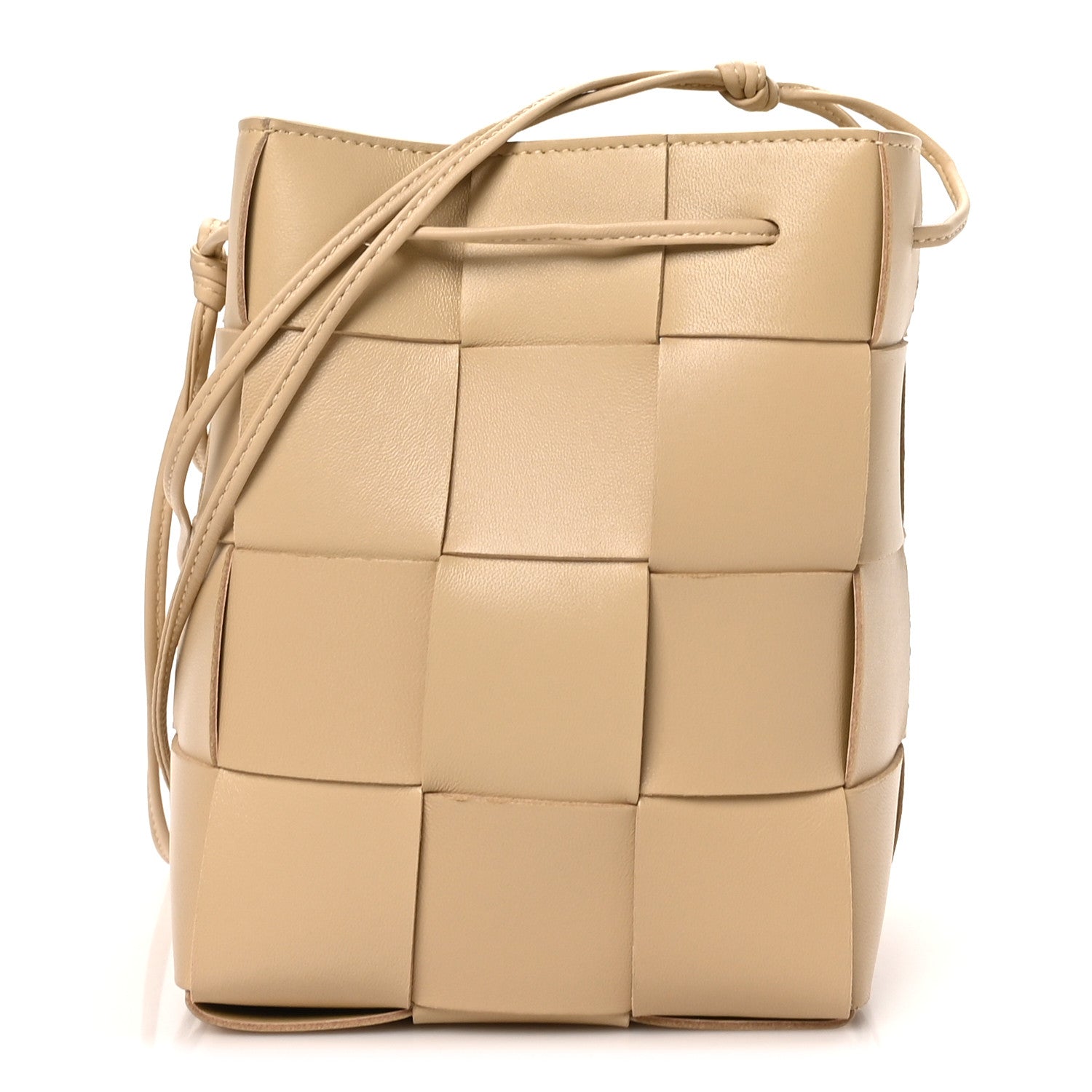 Bottega Veneta Nappa Maxi Intrecciato Small Cassette Bucket Bag Porridge