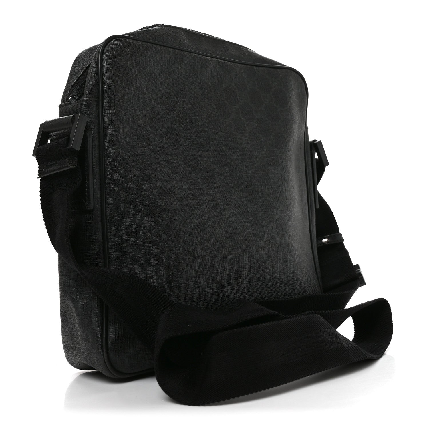 Gucci GG Supreme Monogram Messenger Bag Black Grey