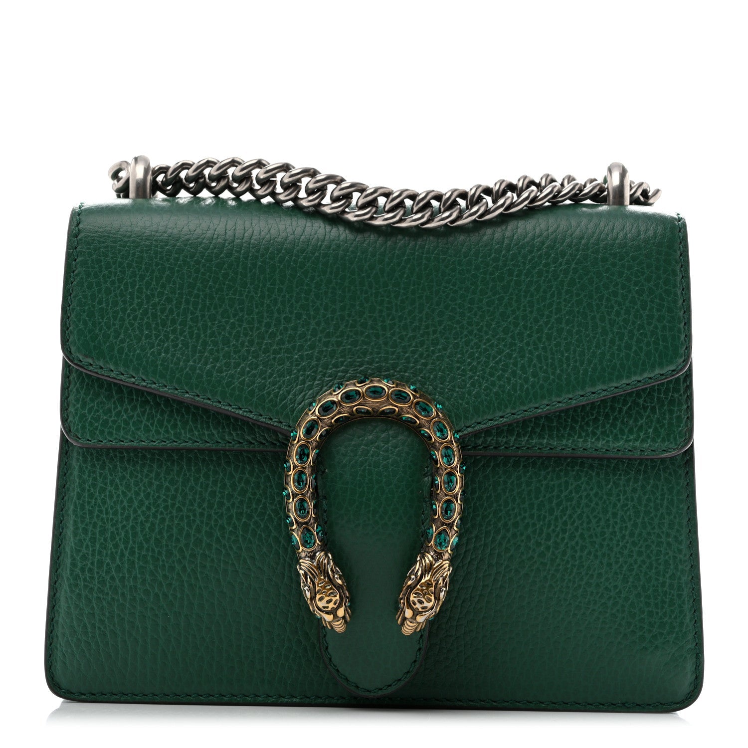 Gucci Calfskin Mini Dionysus Shoulder Bag Emerald
