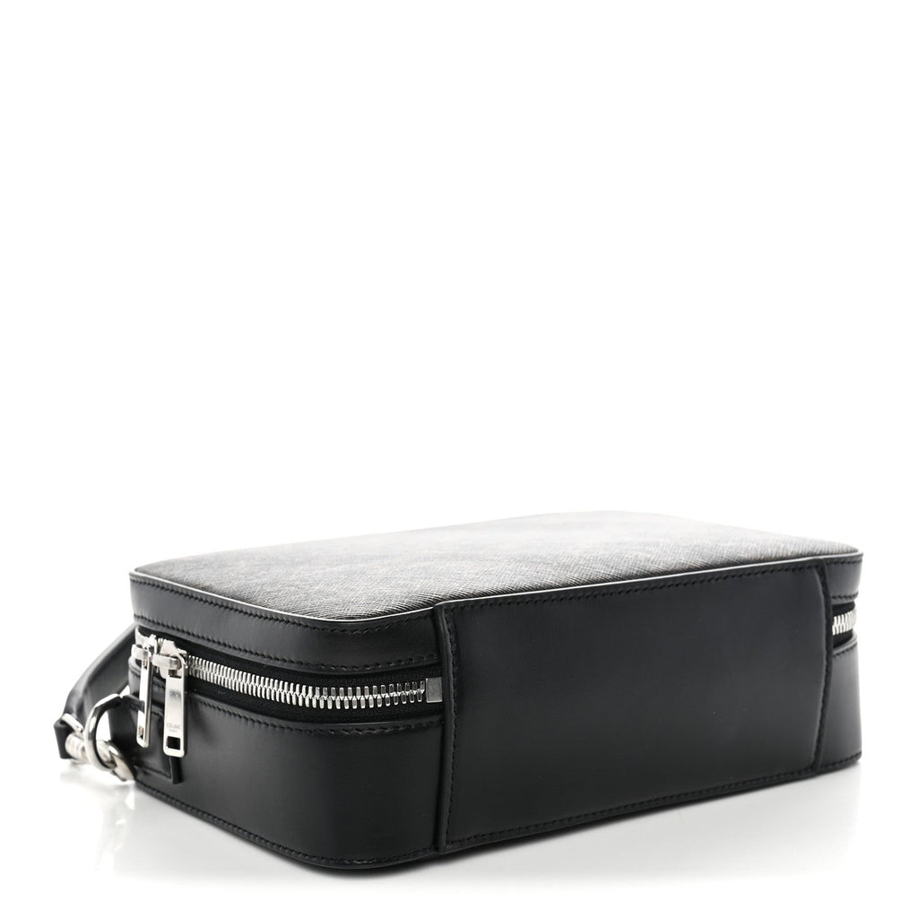 Celine Triomphe Canvas Top Handle Messenger Box Black