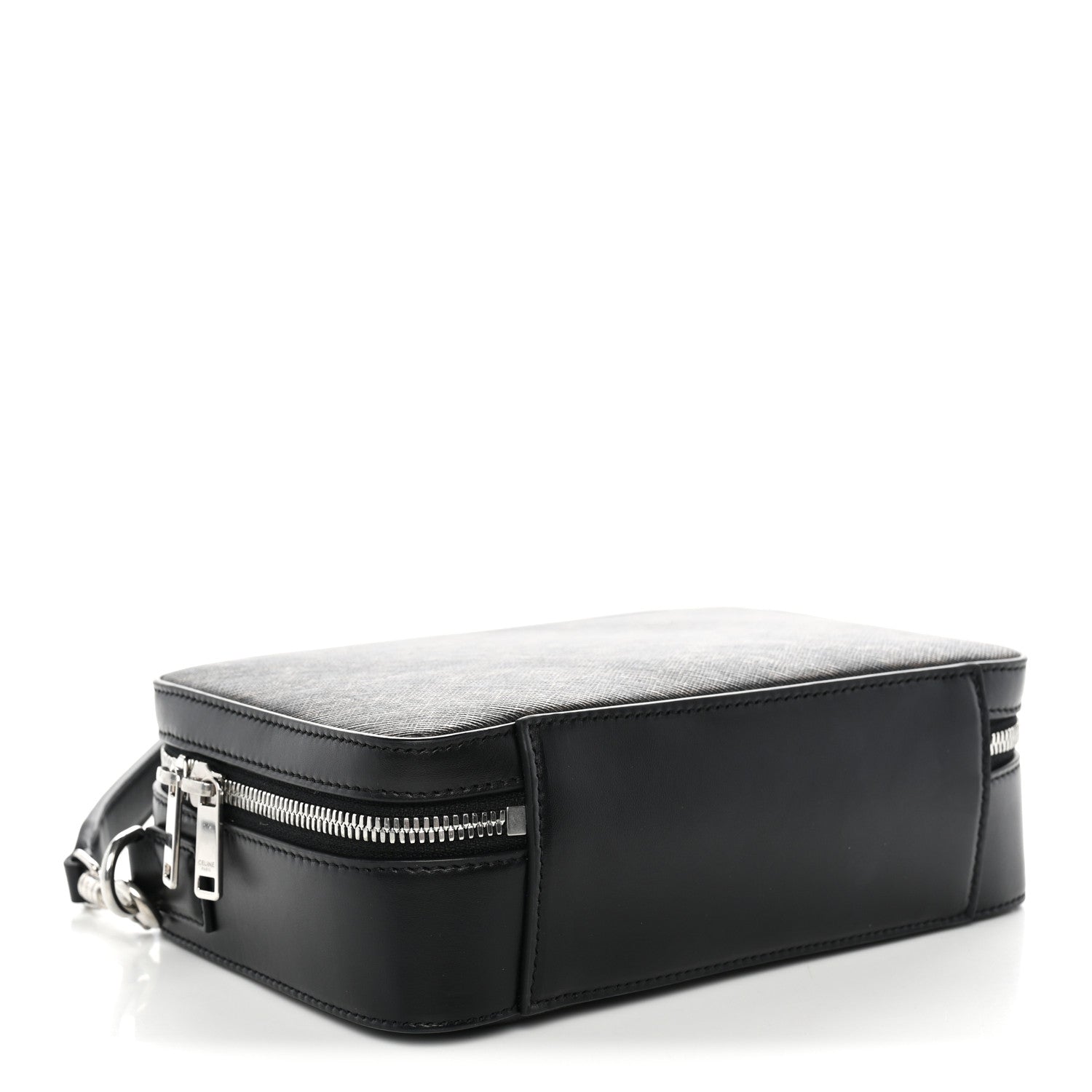 Celine Triomphe Canvas Top Handle Messenger Box Black