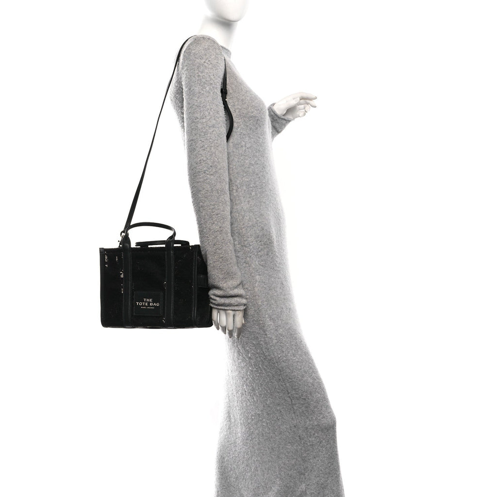 Sequin Small The Tote Bag Black