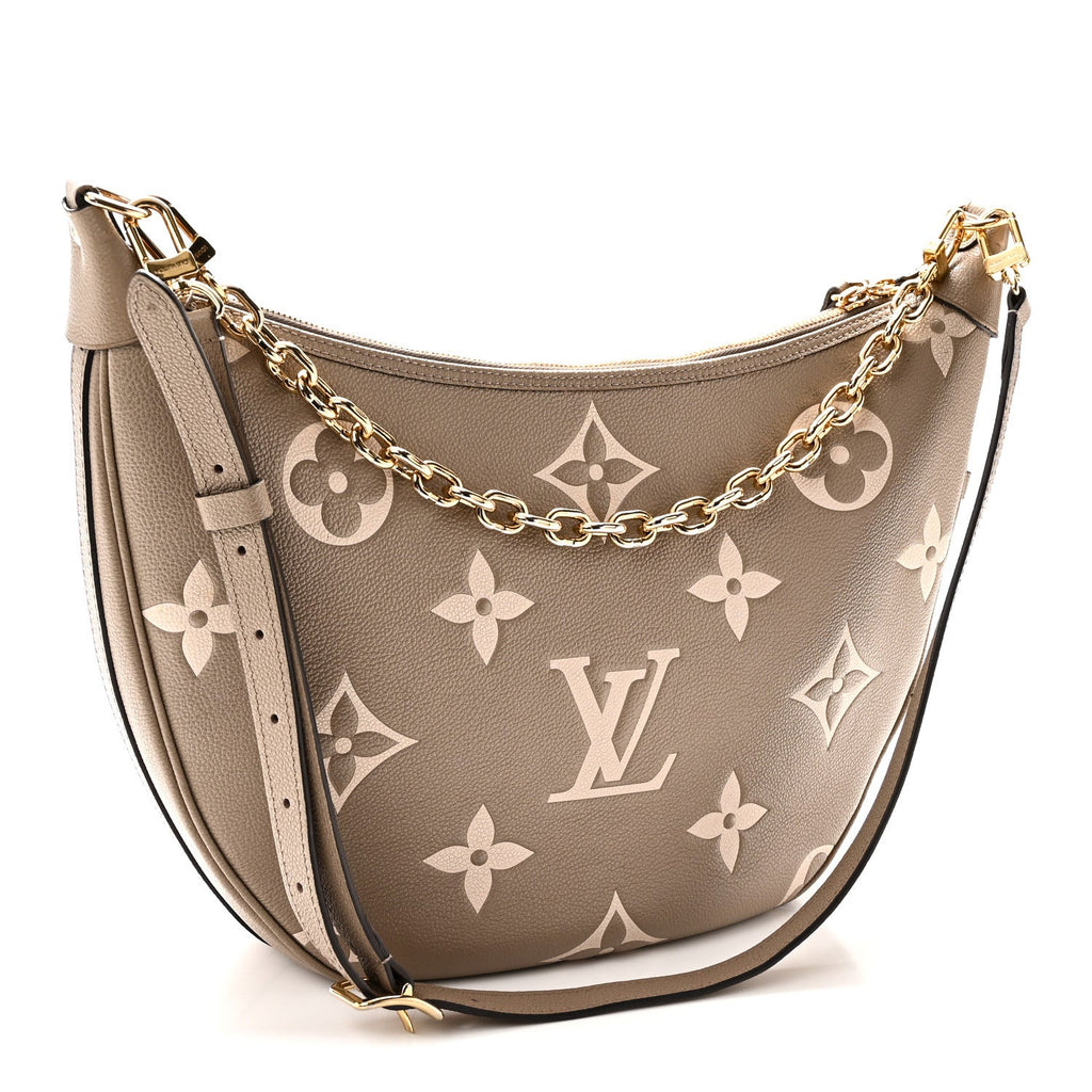 Louis Vuitton Empreinte Monogram Giant Loop Hobo Dove Gray Cream side view