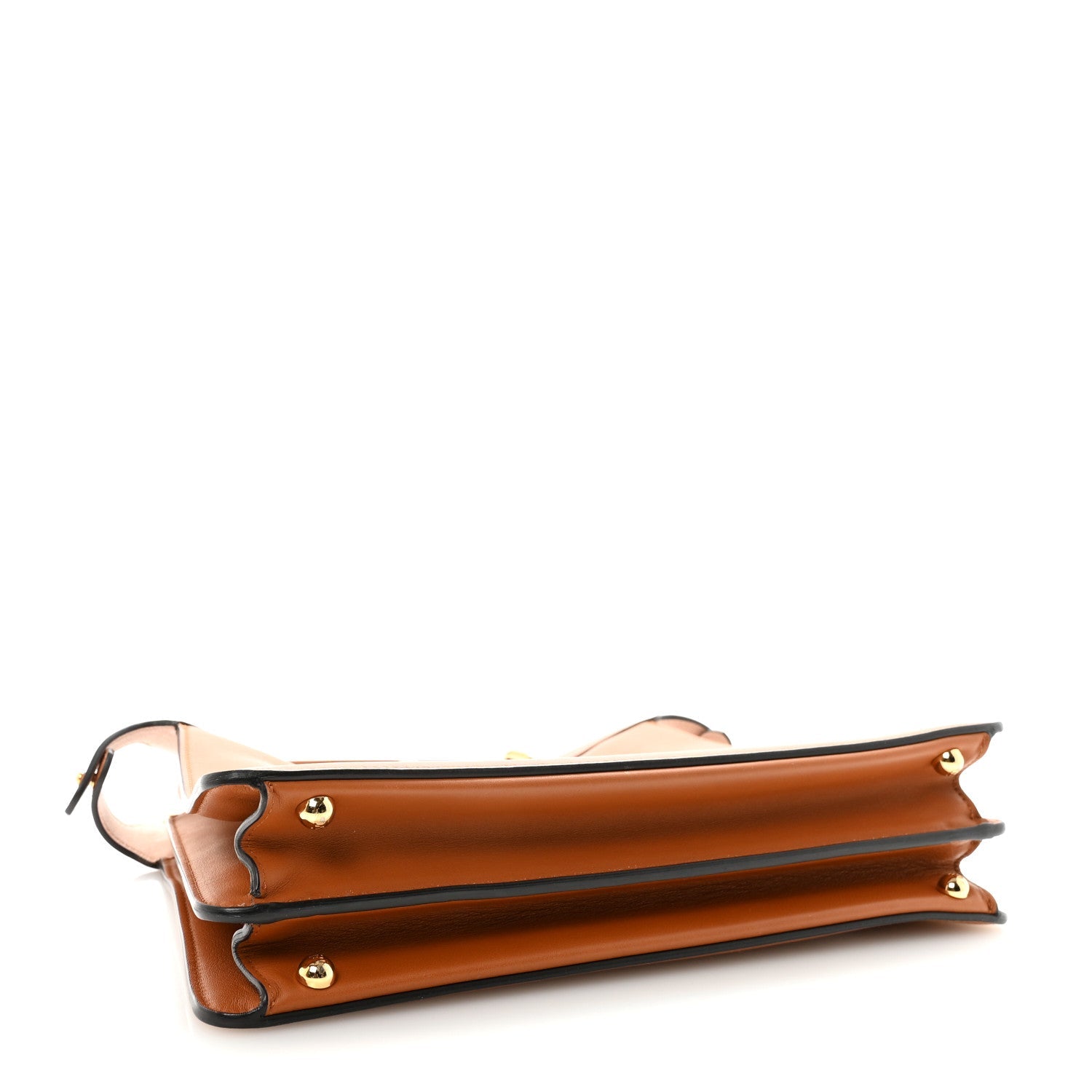 Fendi Vitello Seta Shiny Nappa Medium Peekaboo I SEE U Satchel Miele Scuro Light Rose