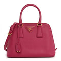 Prada Saffiano Lux Small Promenade Tote Peonia