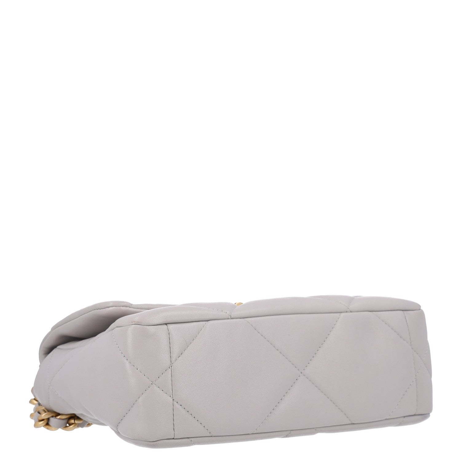 Chanel Lambskin Quilted Medium Chanel 19 Flap Grey