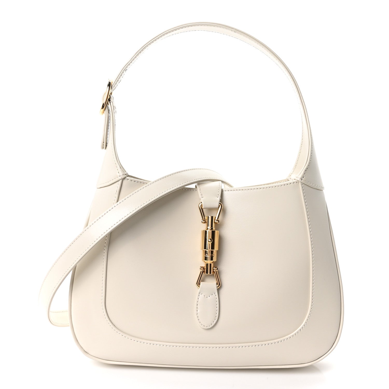 Gucci Boarded Dyana Lux Calfskin Small Jackie 1961 Hobo Mystic White