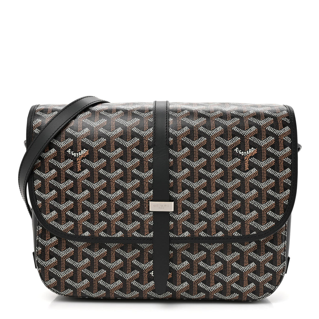 Goyard Belvedere MM Messenger Bag in Black Goyardine