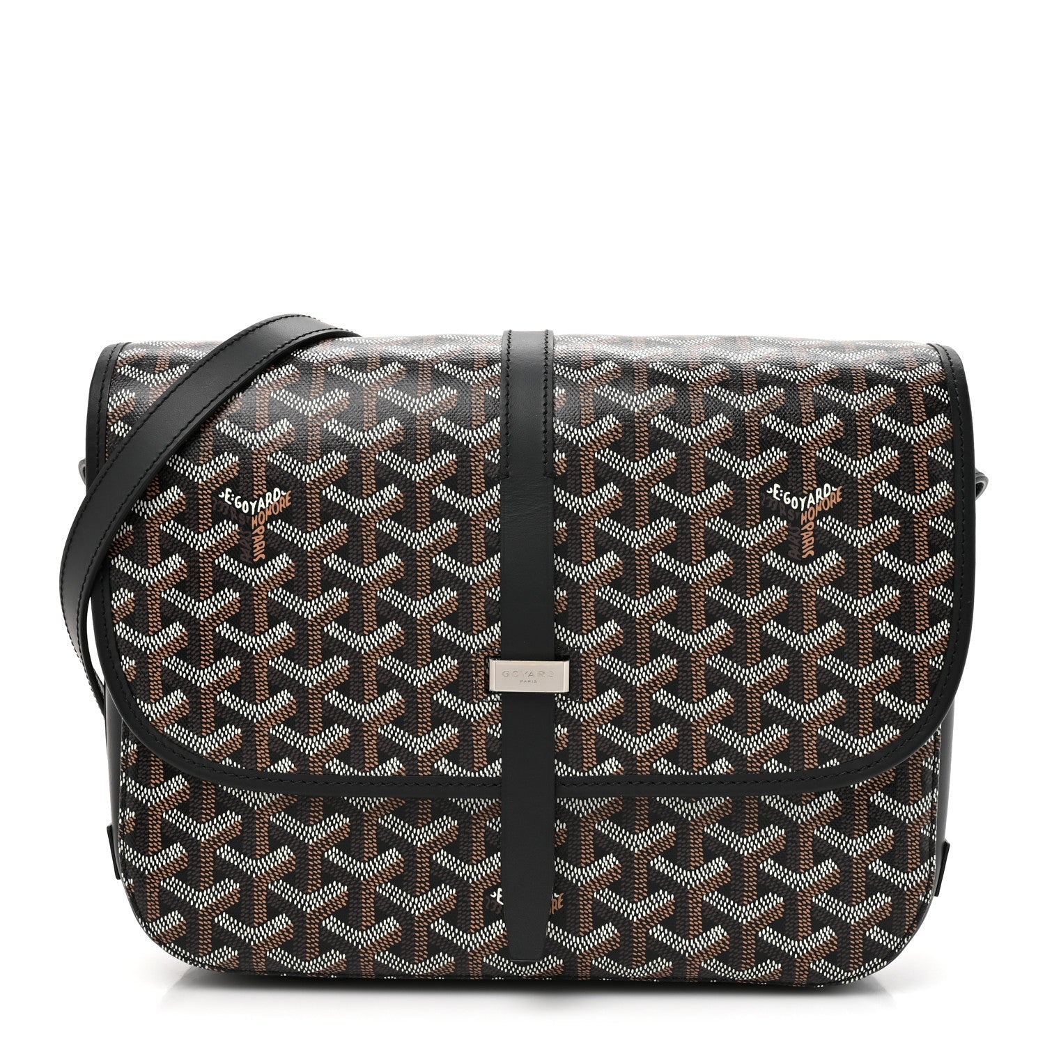 Goyard Belvedere MM Messenger Bag in Black Goyardine
