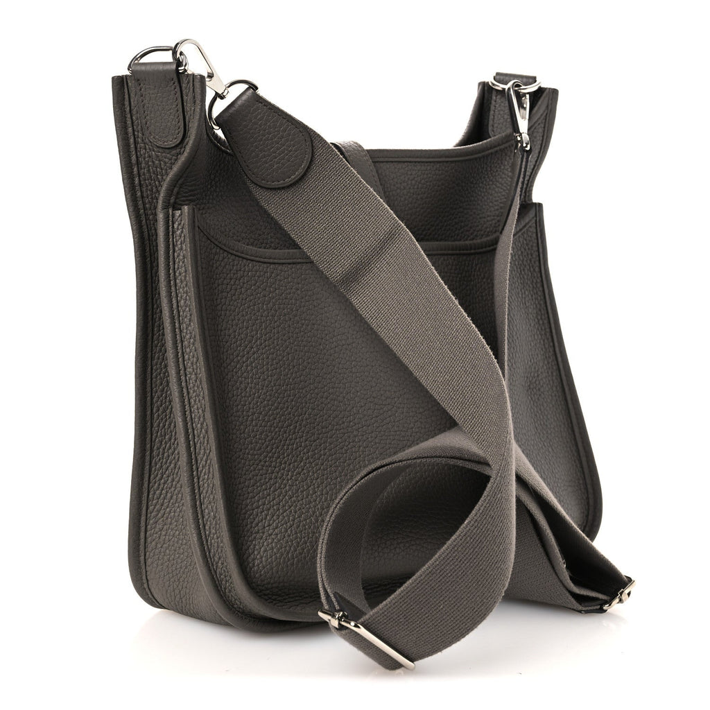 Hermès Taurillon Clemence Evelyne III PM Etain