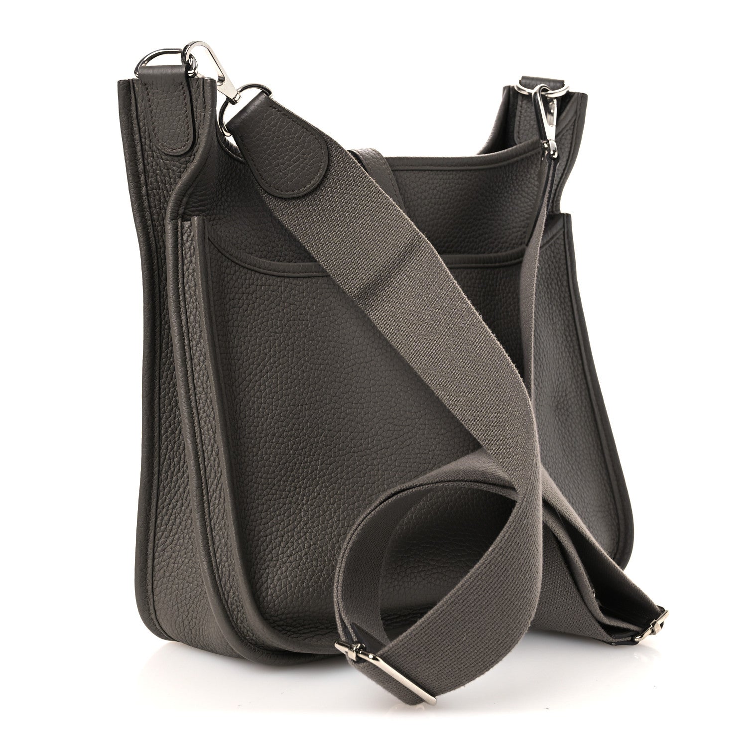 Hermès Taurillon Clemence Evelyne III PM Etain
