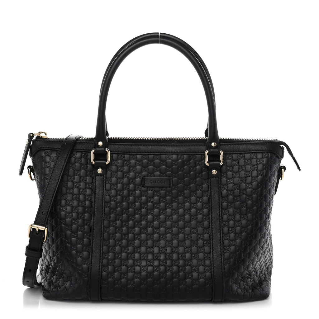 Gucci Soft Microguccissima Small Zippered Satchel Black