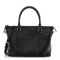 Gucci Soft Microguccissima Small Zippered Satchel Black