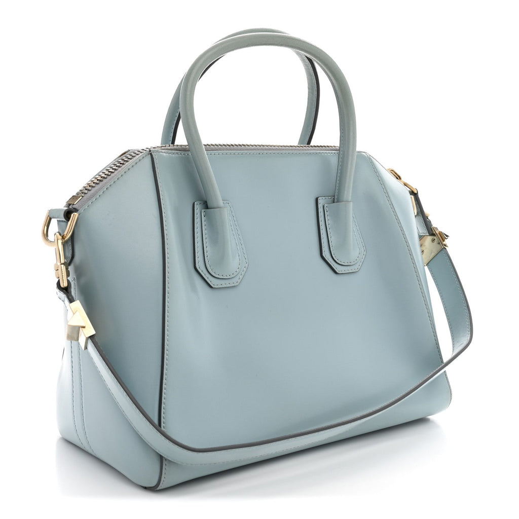 Givenchy Shiny Lord Calfskin Small Antigona Light Blue