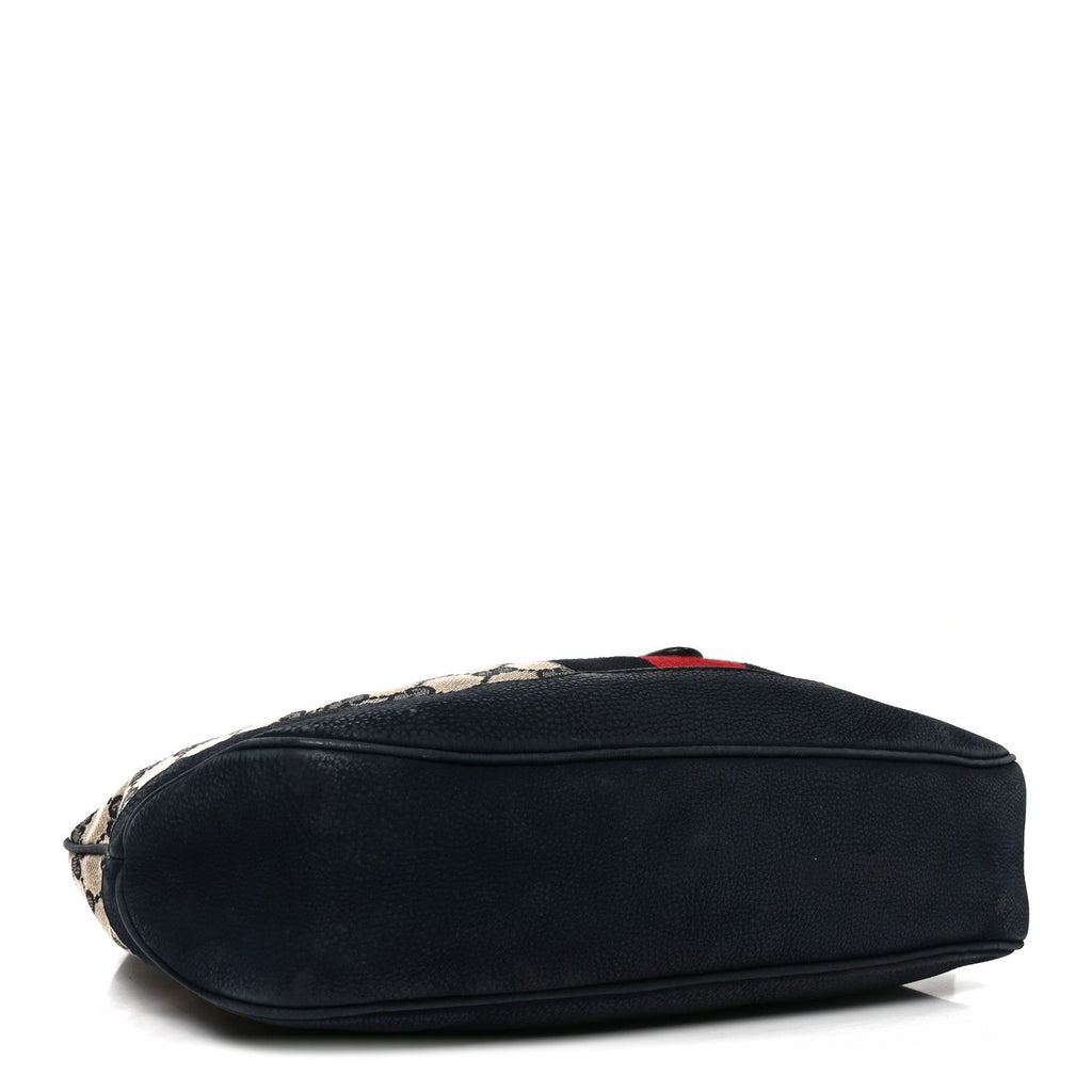 Gucci Monogram Nubuck Jackie O Hobo