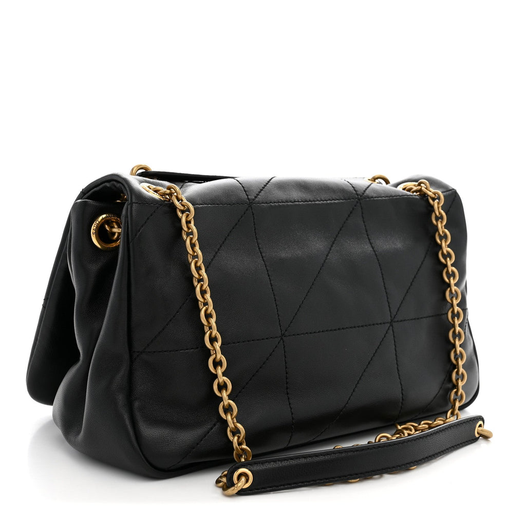 Saint Laurent Lambskin Matelasse Monogram Small Jamie 4.3 Black