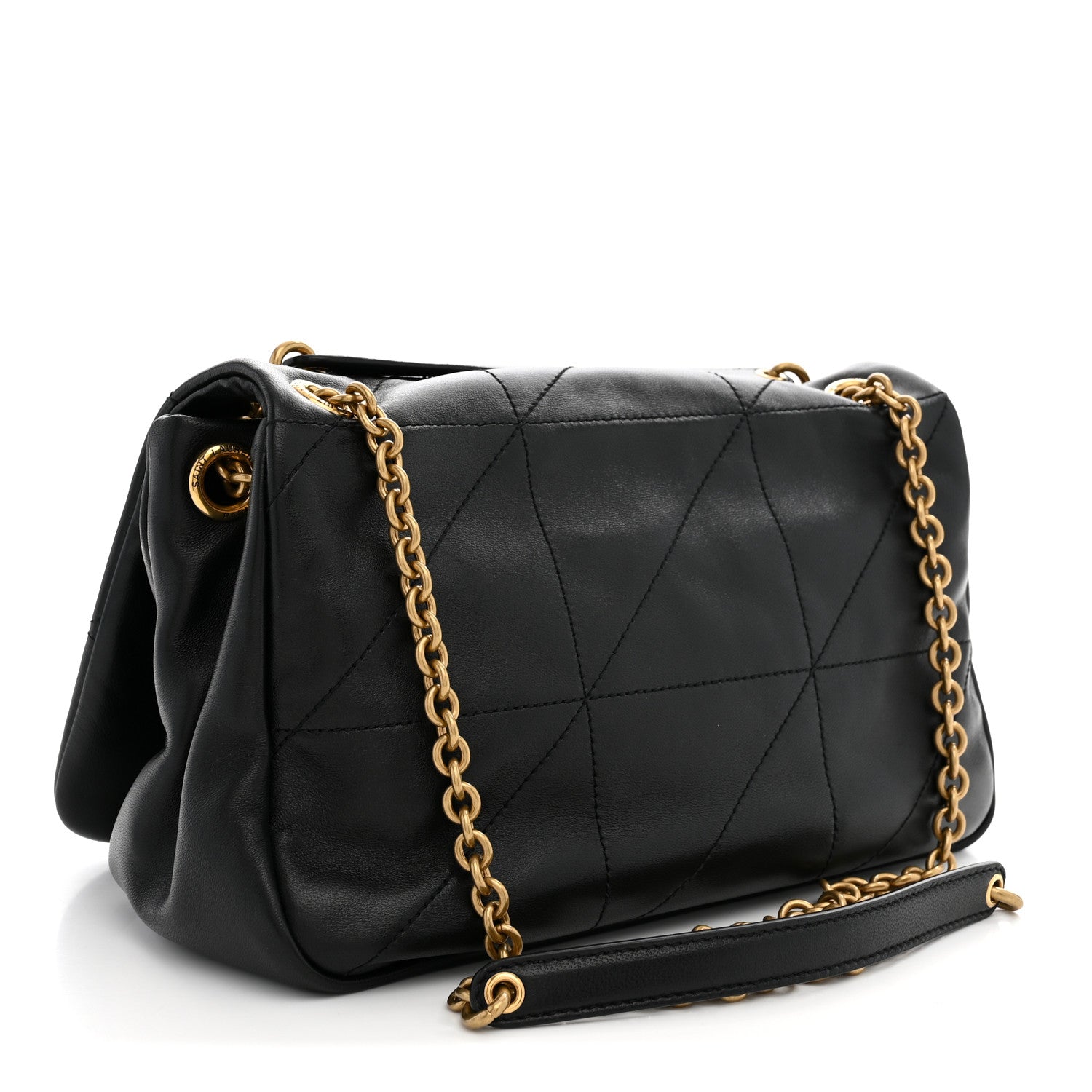 Saint Laurent Lambskin Matelasse Monogram Small Jamie 4.3 Black