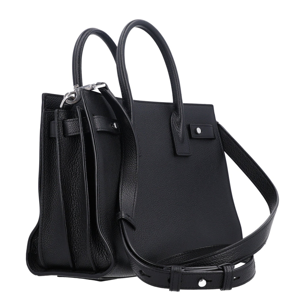 Saint Laurent Grained Calfskin Baby Sac De Jour Souple Black