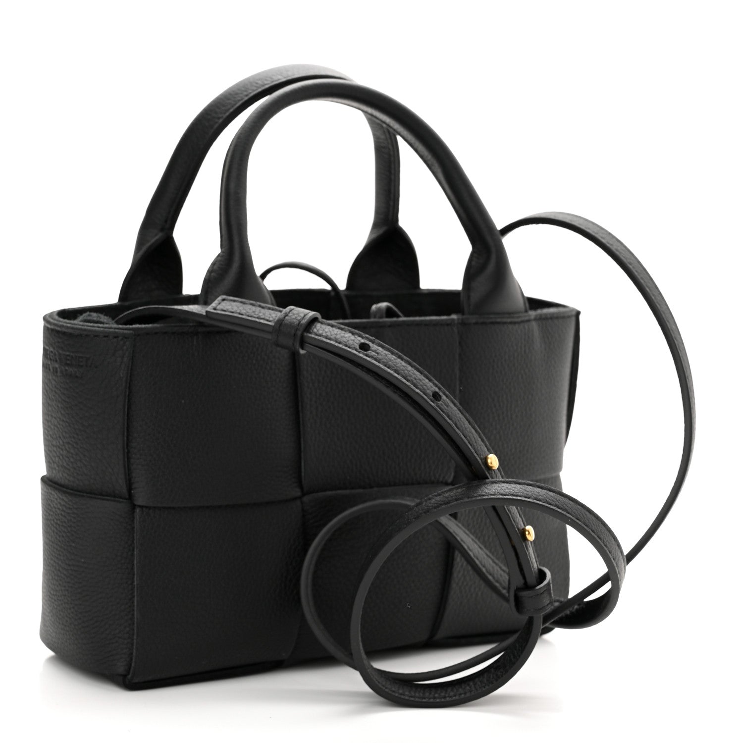 Bottega Veneta Mini Arco Tote - 3/4 angle with shoulder strap