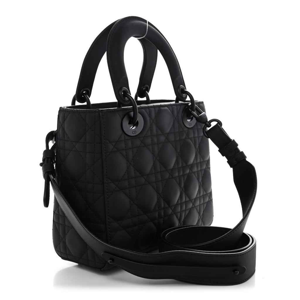 Dior Ultra Matte Calfskin Cannage Small My ABCDior Lady Dior Black