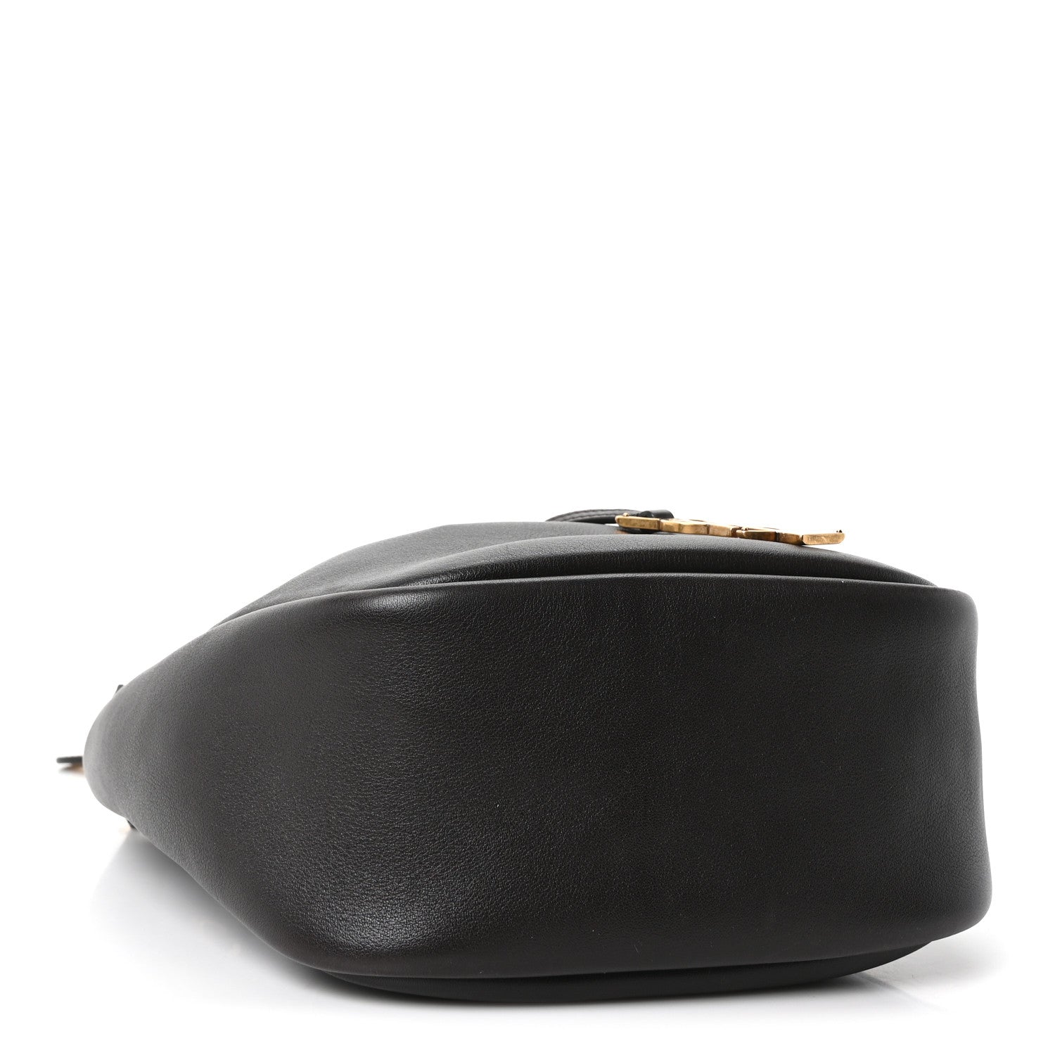Saint Laurent Calfskin Cassandre Supple Bucket Bag Fondente Dark Cigar
