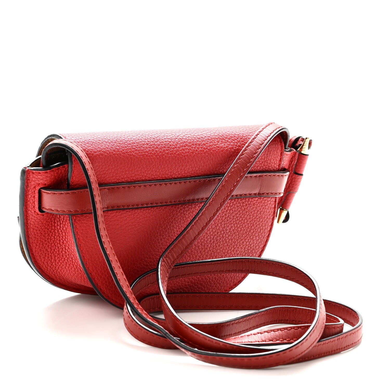 Loewe Grained Calfskin Mini Gate Crossbody Bag Scarlet Burnt Red