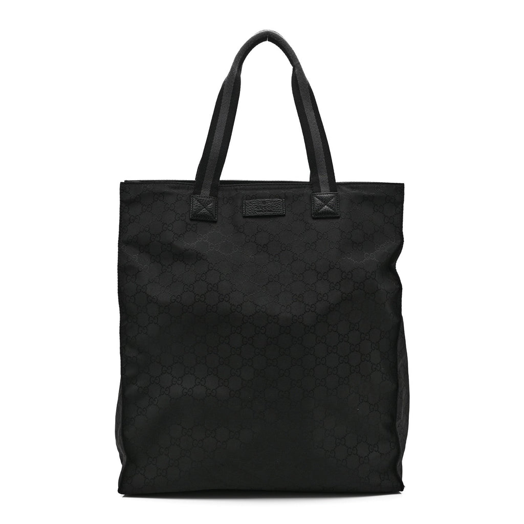 Gucci Nylon Monogram Vertical Tote Black