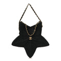 Chanel Raffia Star Coco Beach Bag Black