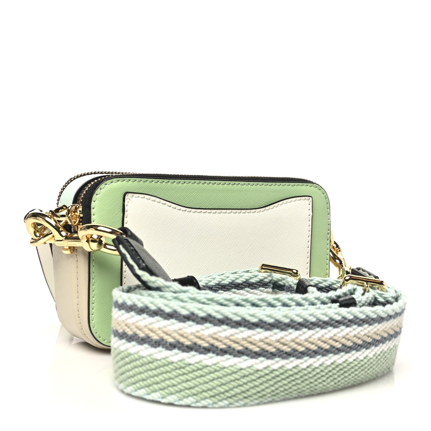 Saffiano Small Snapshot Camera Bag Mint Multicolor
