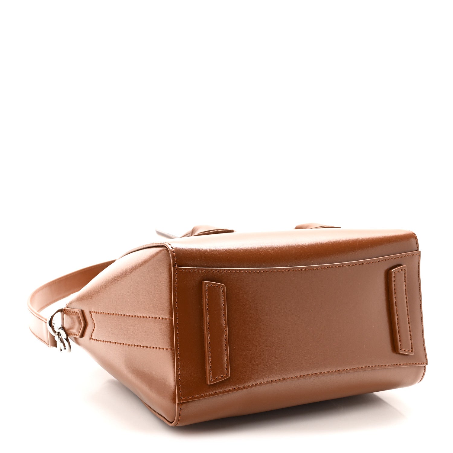 Givenchy Box Calfskin Mini Lock Antigona Shoulder Bag Beige Chestnut