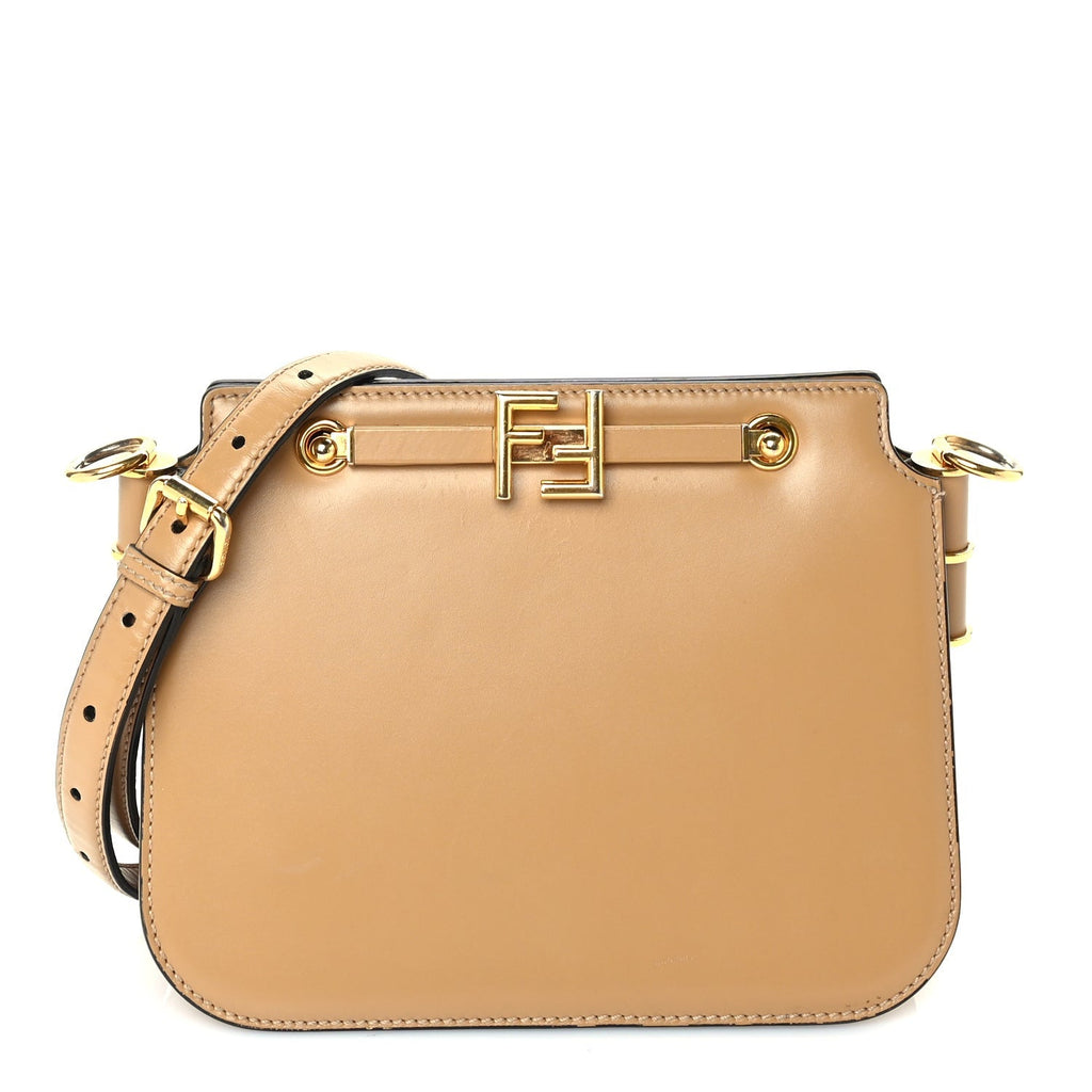 Fendi Vitello King Luxor Touch Shoulder Bag Caramello