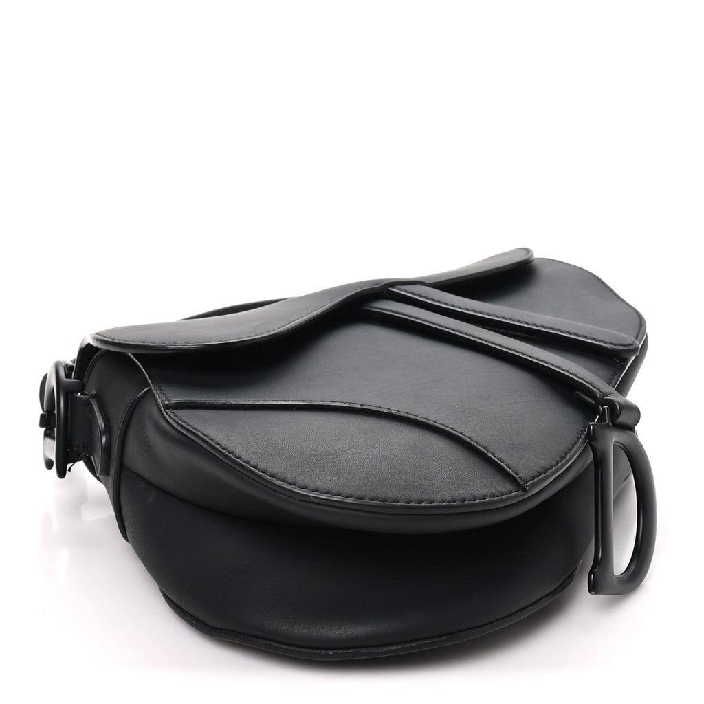 Dior Ultra Matte Calfskin Saddle Bag Black
