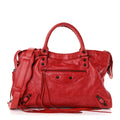 Balenciaga Agneau Classic Hardware City Rouge Coquelicot