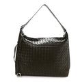 Bottega Veneta Deerskin Intrecciato Medium Traveler Hobo Kaki